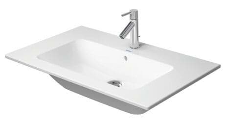 DURAVIT Waschtisch 233683 Design by Philippe Starck #233683AC00 - p Farbe AA, Weiß Hochglanz, DuraShield, Anzahl Waschplätze: 1 Mitte, Anzahl Hahnlöcher pro Waschplatz: 1 Mitte 830 x 490 mm