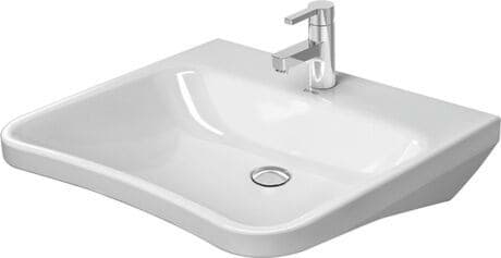 DURAVIT Waschtisch Vital Med 233065 Design by Matteo Thun & Antonio Rodriguez #2330650070 - p Farbe 00, Weiß Hochglanz, Rechteckig, Anzahl Waschplätze: 1 Mitte, Anzahl Hahnlöcher pro Waschplatz: 1 Mitte 650 x 570 mm