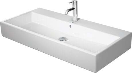 DURAVIT Waschtisch 235010 Design by Duravit #2350100000 - p Farbe 00, Weiß Hochglanz, Anzahl Waschplätze: 1 Mitte, Anzahl Hahnlöcher pro Waschplatz: 1 Mitte, Überlauf: Ja 1000 x 470 mm