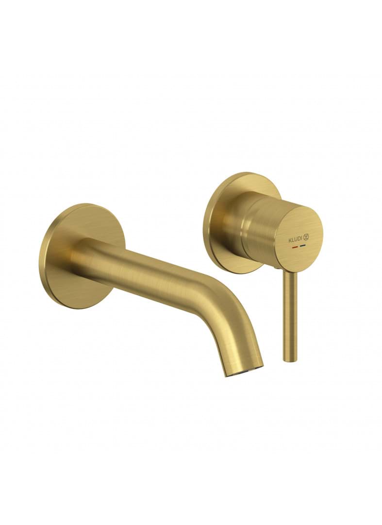 KLUDI Unterputz-Waschtisch-Zweiloch-Wand-Einhandmischer #38244N076 - Brushed Gold
