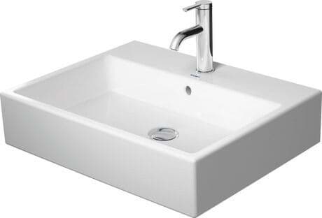 DURAVIT Waschtisch 235060 Design by Duravit #2350600000 - p Farbe 00, Weiß Hochglanz, Anzahl Waschplätze: 1 Mitte, Anzahl Hahnlöcher pro Waschplatz: 1 Mitte, Überlauf: Ja 600 x 470 mm