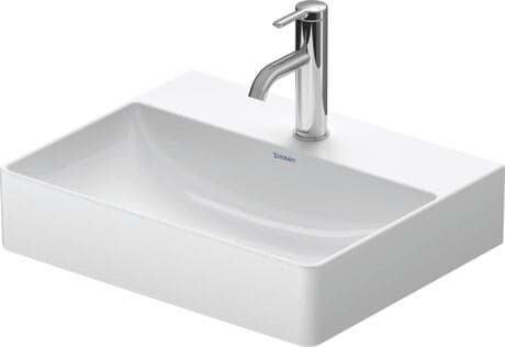 DURAVIT Waschtisch 235650 Design by Duravit #2356500071 - p Farbe 00, Weiß Hochglanz, Anzahl Hahnlöcher pro Waschplatz: 1 Mitte 500 x 400 mm