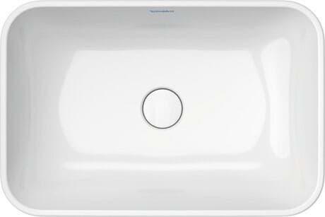 DURAVIT Aufsatzbecken 235960 Design by sieger design #2359606100 - • Farbe 00, Weiß Hochglanz, Anzahl Waschplätze: 1 Mitte, Rückwand glasiert: Ja 600 x 400 mm