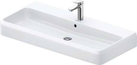 DURAVIT Waschtisch 238210 Design by Studio F. A. Porsche #2382102000 - p Farbe 00, Weiß Hochglanz, Anzahl Waschplätze: 1 Mitte, Anzahl Hahnlöcher pro Waschplatz: 1 Mitte 1000 x 470 mm