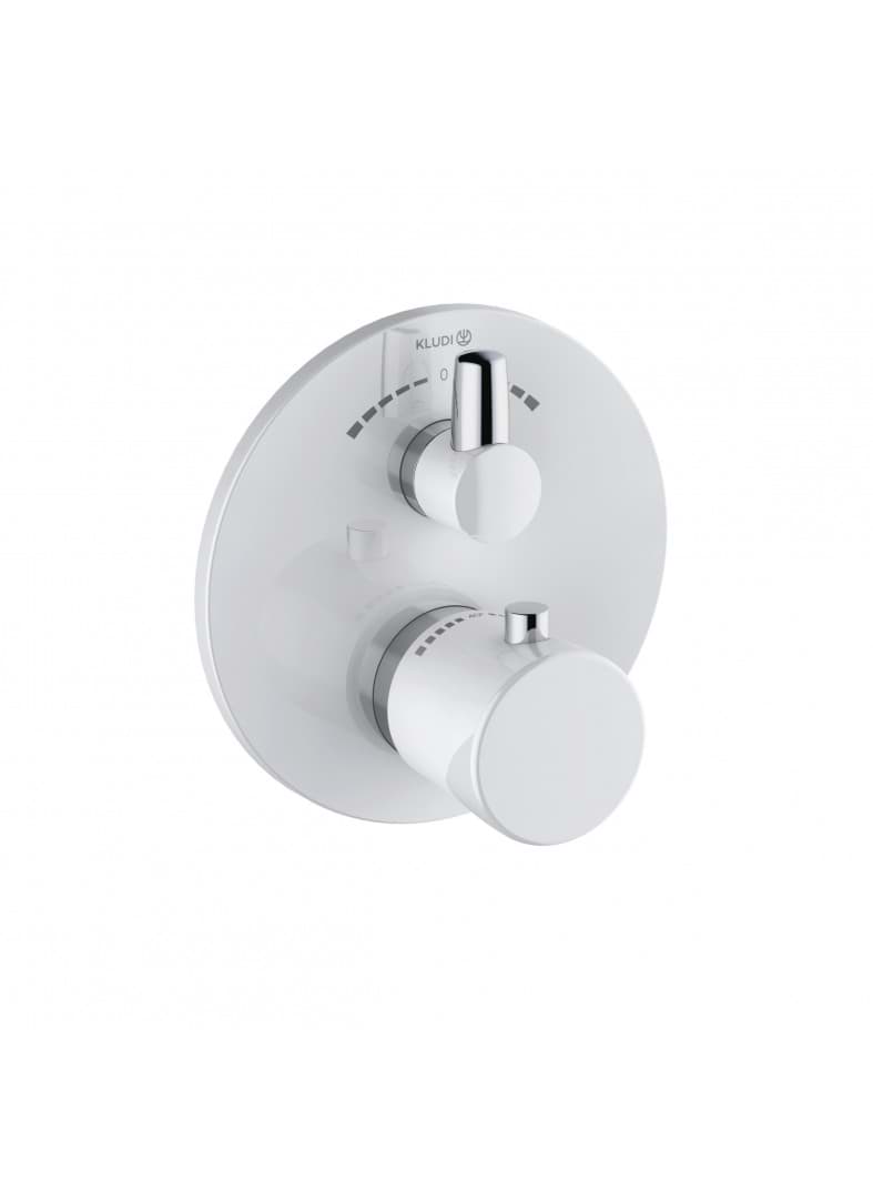 KLUDI BALANCE Unterputz-Wannenfüll- und Brause-Thermostatarmatur #528109175 - white/chromee
