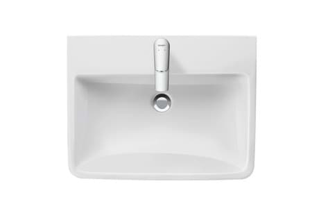 DURAVIT Waschtisch 237565 Design by Duravit #2375650000 - p Farbe 00, Weiß Hochglanz, Anzahl Waschplätze: 1 Mitte, Anzahl Hahnlöcher pro Waschplatz: 1 Mitte, Überlauf: Ja 650 x 460 mm