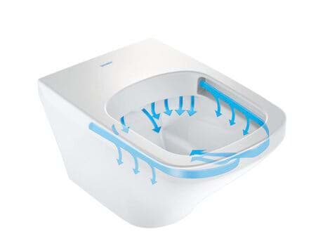 DURAVIT Wand WC 255109 Design by Matteo Thun & Antonio Rodriguez #2551092000 - © Farbe 00, Weiß Hochglanz, Spülwassermenge: 4,5 l 370 x 540 mm
