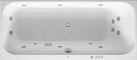 DURAVIT Einbau-Whirlwanne 760309 Design by sieger design #760309000CE1000 - Farbe 00, Air-System, 50 Hz, Schutzart: IPX5 1600 x 700 mm