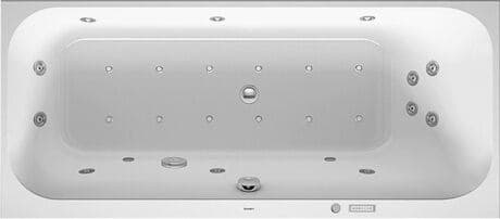 DURAVIT Einbau-Whirlwanne 760311 Design by sieger design #760311000CE1000 - Farbe 00, Air-System, 50 Hz, Schutzart: IPX5 1700 x 700 mm