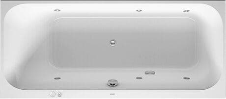 DURAVIT Einbau-Whirlwanne 760308 Design by sieger design #760308000JS1000 - Farbe 00, Air-System, 50 Hz, Schutzart: IPX5 1600 x 700 mm