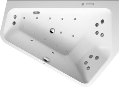 DURAVIT Whirlwanne 760395 Design by EOOS #760395000JS1000 - Farbe 00, Air-System, 50 Hz, Schutzart: IPX5 1770 x 1300 mm
