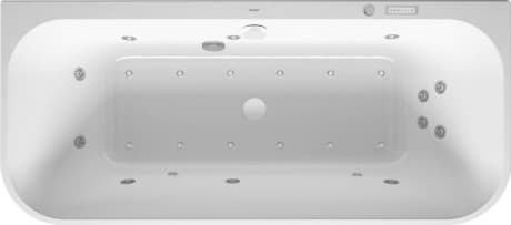 DURAVIT Whirlwanne 760451 Design by sieger design #760451800JS1000 - Farbe 80, Air-System, 50 Hz, Schutzart: IPX5 1800 x 800 mm