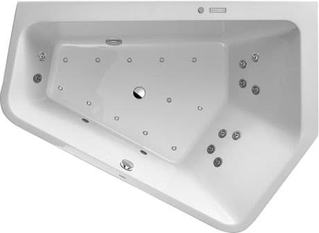 DURAVIT Whirlwanne 760393 Design by EOOS #760393000AS0000 - Farbe 00, Air-System, 50 Hz, Schutzart: IPX5 1900 x 1400 mm