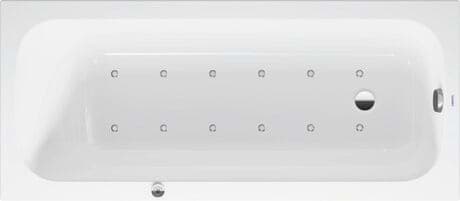 DURAVIT Einbau-Whirlwanne 760610 Design by Studio F. A. Porsche #760610000AS0000 - Farbe 00, Air-System 1600 x 700 mm