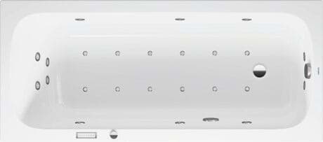 DURAVIT Einbau-Whirlwanne 760612 Design by Studio F. A. Porsche #760612000CL1000 - Farbe 00, Air-System 1700 x 750 mm