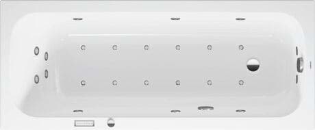 DURAVIT Einbau-Whirlwanne 760611 Design by Studio F. A. Porsche #760611000CL1000 - Farbe 00, Air-System 1700 x 700 mm
