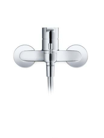 DURAVIT Einhebel-Wannenmischer Aufputz B25230000 Design by Duravit #B25230000010 - Farbe 10, Anschlussart: S-Anschlüsse, 1/2", Stichmaß: 150 mm ± 20 mm, Durchflussmenge (3 bar): 19 l/min 182 x 170 mm