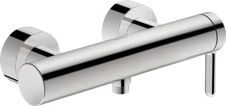 Picture of DURAVIT Single lever shower mixer for exposed installation C14230000 Design by Kurt Merki Jr. _ Color 46, Black Matt, Connection type for water supply connection: S-connections, Non-return valve in the hose connection, Flow rate (3 bar): 12,5 l/min 103 mm #C14230000046 - Color 46, Black Matt, Connection type for water supply connection: S-connections, Non-return valve in the hose connection, Flow rate (3 bar): 12,5 l/min 103 mm