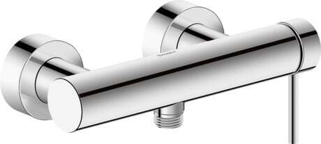 DURAVIT Einhebel-Brausemischer Aufputz CE4230000 Design by Duravit #CE4230000010 - Farbe 10, Chrom, Anschlussart: S-Anschlüsse, 1/2", Stichmaß: 150 mm ± 15 mm, Durchflussmenge (3 bar): 21 l/min, Geräuschklasse: II 255 x 106 mm