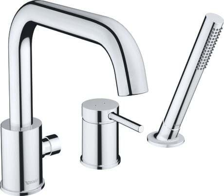 DURAVIT 3-Loch Wannenarmatur CE5260000 Design by Duravit #CE5260000010 - Farbe 10, Chrom, Durchflussmenge (3 bar): 25 l/min 240 x 256 mm