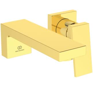 εικόνα του IDEAL STANDARD Extra concealed wall-mounted basin mixer, 160mm projection #BD509A2 - Brushed Gold