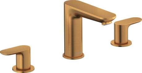 DURAVIT 3-Loch Waschtischarmatur WA1060005 Design by Duravit #WA1060005004 - Farbe 04, Bronze Gebürstet, 3/8", Durchflussmenge (3 bar): 4,5 l/min, Geräuschklasse: I 326 x 176 mm