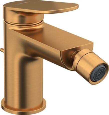 DURAVIT Einhebel-Bidetmischer WA2400001 Design by Duravit #WA2400001004 - Farbe 04, Bronze Gebürstet, Höhe: 137 mm, Ausladung: 128 mm, Durchflussmenge (3 bar): 5 l/min 52 x 152 mm