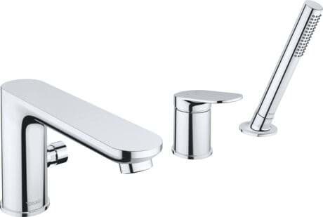DURAVIT 3-Loch Wannenarmatur WA5260000 Design by Duravit #WA5260000010 - Farbe 04, Bronze Gebürstet, Durchflussmenge (3 bar): 27 l/min 240 x 248 mm