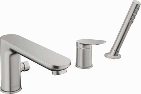 DURAVIT 3-Loch Wannenarmatur WA5260000 Design by Duravit #WA5260000070 - Farbe 04, Bronze Gebürstet, Durchflussmenge (3 bar): 27 l/min 240 x 248 mm