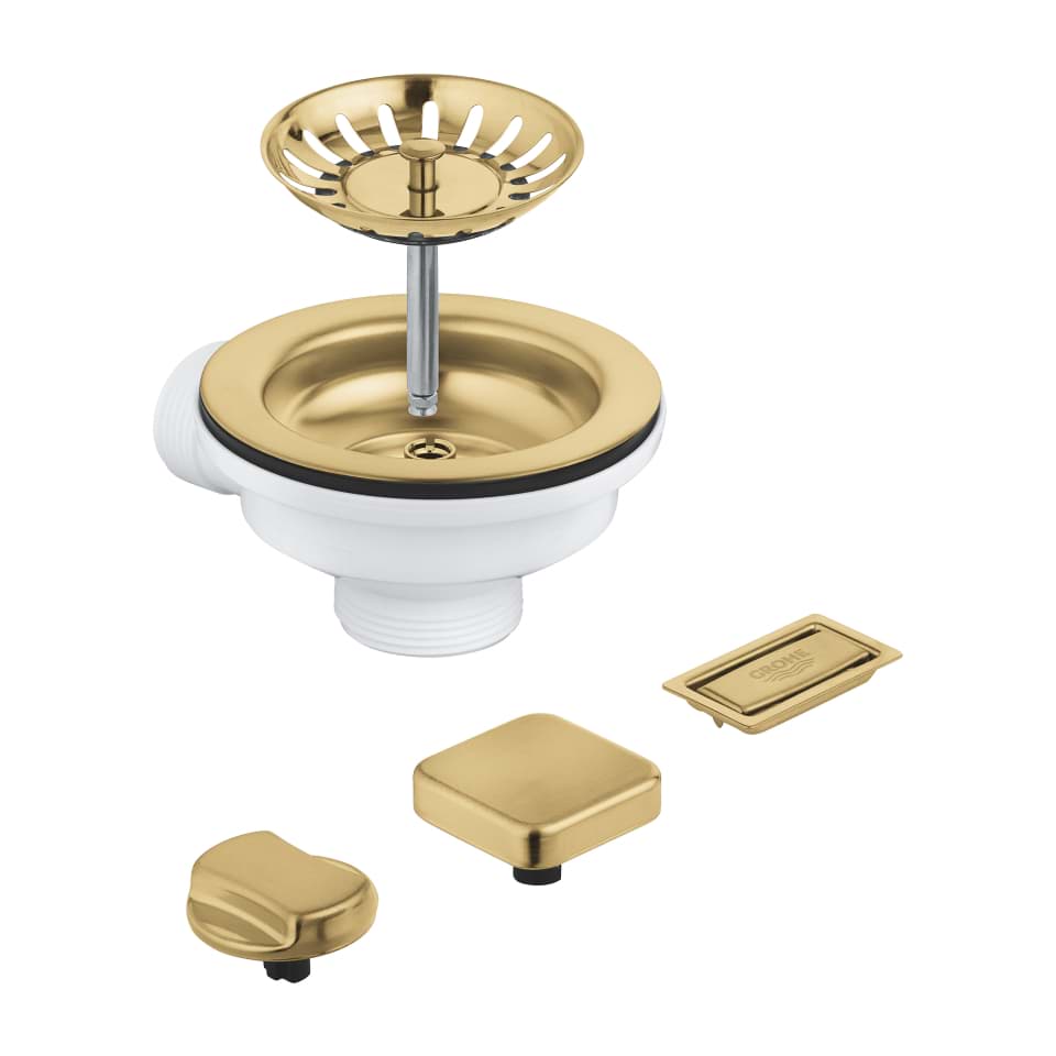 GROHE Ablaufgarnitur mit Exzenter für Küchenspülen mit 1 Becken #40996GN0 - cool sunrise gebürstet