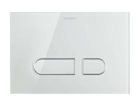 DURAVIT Betätigungsplatte mechanisch für WC A1 WD5002 Design by Duravit #WD5002012000 - Farbe 00, Weiß, Spülbedienung: Mechanisch 14 x 230 mm