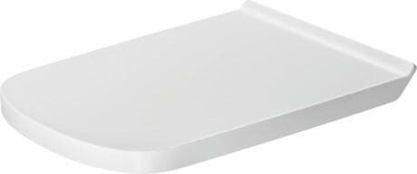 DURAVIT WC-Sitz Vital 006239 Design by Matteo Thun & Antonio Rodriguez #0062390000 - Farbe 00, Weiß Hochglanz, Farbe Scharnier: Edelstahl 379 x 507 mm