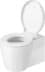 Bild von DURAVIT WC-Sitz 006588 Design by Philippe Starck #0065880099 - Farbe 00, Weiß Hochglanz, Farbe Scharnier: Edelstahl, Überlappend 420 x 453 mm