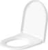 Bild von DURAVIT WC-Sitz 006381 Design by Philippe Starck #0063810000 - Farbe 00, Form: D-shaped, Weiß Hochglanz, Farbe Scharnier: Edelstahl, Überlappend 370 x 436 mm
