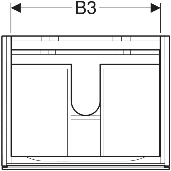 εικόνα του GEBERIT Xeno² cabinet for washbasin, with two drawers white / high-gloss coated #500.506.01.1