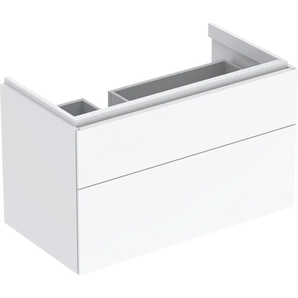 εικόνα του GEBERIT Xeno² cabinet for washbasin with shelf surface, with two drawers greige / matt coated #500.516.00.1