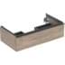 Bild von GEBERIT iCon Unterschrank für Waschtisch, mit einer Schublade #502.313.JH.1 - Korpus und Front: Eiche / Melamin Holzstruktur Griff: lava / pulverbeschichtet matt