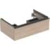 Bild von GEBERIT iCon Unterschrank für Waschtisch, mit einer Schublade #502.310.JH.1 - Korpus und Front: Eiche / Melamin Holzstruktur Griff: lava / pulverbeschichtet matt