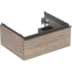 Bild von GEBERIT iCon Unterschrank für Waschtisch, mit einer Schublade #502.313.JH.1 - Korpus und Front: Eiche / Melamin Holzstruktur Griff: lava / pulverbeschichtet matt