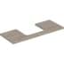 Bild von GEBERIT ONE Waschtischplatte mit Ausschnitt, für Aufsatzwaschtisch rechteckig #505.305.00.6 - Nussbaum hickory / Melamin Holzstruktur