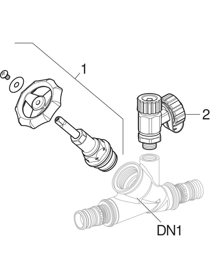 Picture of GEBERIT Mepla angle-seat stop valve #604.032.00.1