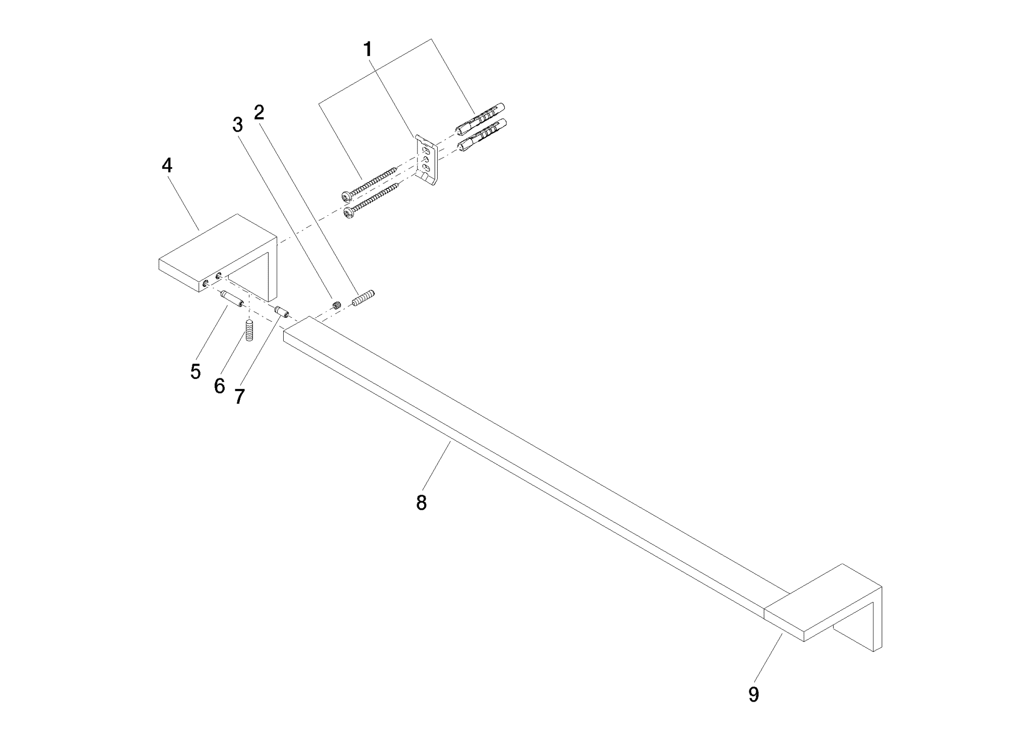 DORNBRACHT SYMETRICS Badetuchhalter - Platin gebürstet #83060980-06