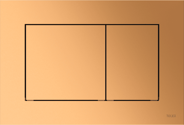 Bild von TECE TECEnow WC-Betätigungsplatte Kunststoff für Zweimengentechnik, Messing metallic #9240419