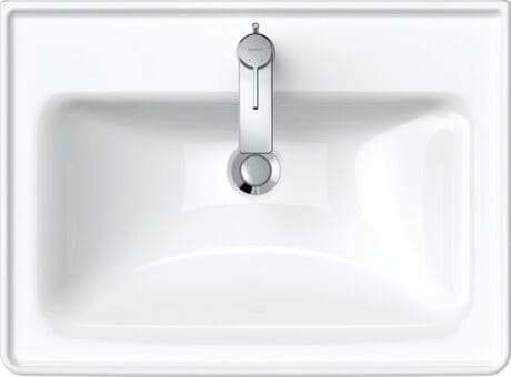 DURAVIT Waschtisch 236765 Design by Bertrand Lejoly #2367650000 - p Farbe 00, Weiß Hochglanz, Anzahl Waschplätze: 1 Mitte, Anzahl Hahnlöcher pro Waschplatz: 1 Mitte 650 x 480 mm