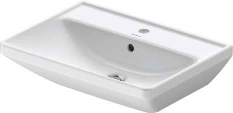 DURAVIT Waschtisch 236660 Design by Bertrand Lejoly #2366600000 - p Farbe 00, Weiß Hochglanz, Rechteckig, Anzahl Waschplätze: 1 Mitte, Anzahl Hahnlöcher pro Waschplatz: 1 Mitte 600 x 440 mm