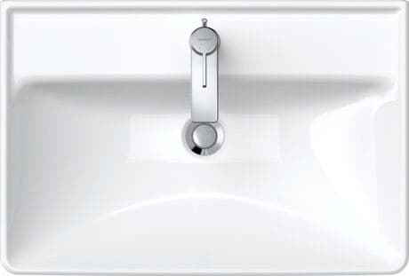 DURAVIT Waschtisch 236665 Design by Bertrand Lejoly #2366650060 - p Farbe 00, Weiß Hochglanz, Rechteckig, Anzahl Waschplätze: 1 Mitte, Anzahl Hahnlöcher pro Waschplatz: 1 Mitte 650 x 440 mm