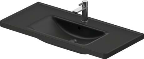 DURAVIT Waschtisch 236710 Design by Bertrand Lejoly #2367101300 - p Farbe 00, Weiß Hochglanz, Rechteckig, Anzahl Waschplätze: 1 Mitte, Anzahl Hahnlöcher pro Waschplatz: 1 Mitte, Rückwand glasiert: Nein 1005 x 480 mm