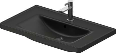 DURAVIT Waschtisch 236780 Design by Bertrand Lejoly #2367801300 - p Farbe 00, Weiß Hochglanz, Rechteckig, Anzahl Waschplätze: 1 Mitte, Anzahl Hahnlöcher pro Waschplatz: 1 Mitte, Rückwand glasiert: Nein 800 x 480 mm