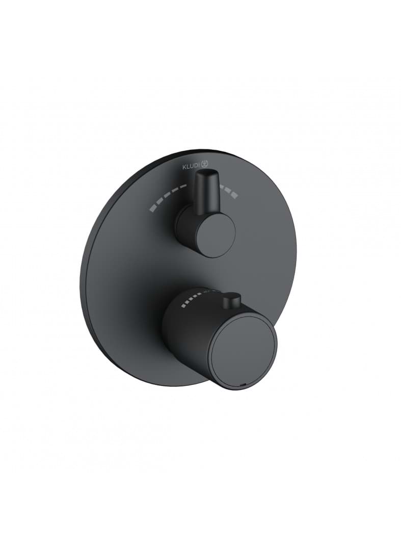 Picture of KLUDI ZENTA SL concealed thermostatic bath- and shower mixer #388103945 - matt black