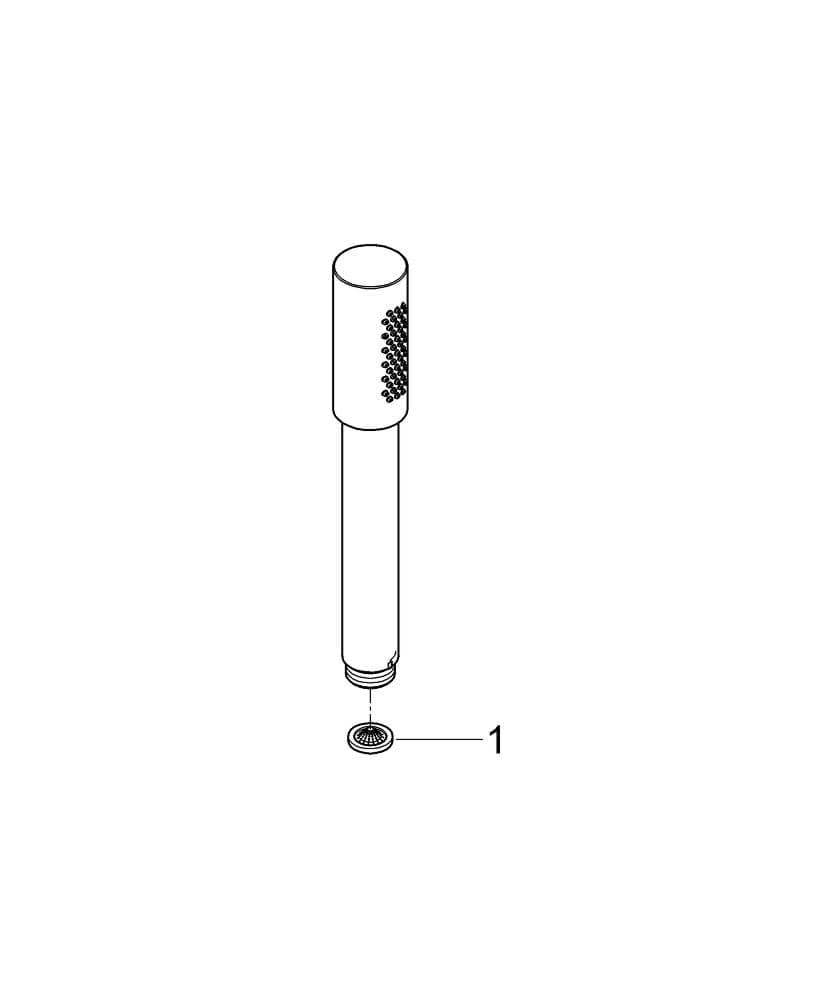 Зображення з  GROHE Rainshower Aqua Stick Ручний душ, 1 режим струменю графіт темний #26465A00